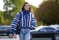 <p>Head-to-toe <a href="https://www.cosmopolitan.com/uk/fashion/style/g1987/25-of-the-best-jeans-108729/" rel="nofollow noopener" target="_blank" data-ylk="slk:denim;elm:context_link;itc:0;sec:content-canvas" class="link ">denim</a> is an all-year-round outfit guarantee. When you’ve ditched the woollen coat and gloves, pair your light-wash and white denim with pastel separates or a silk scarf instead.</p>