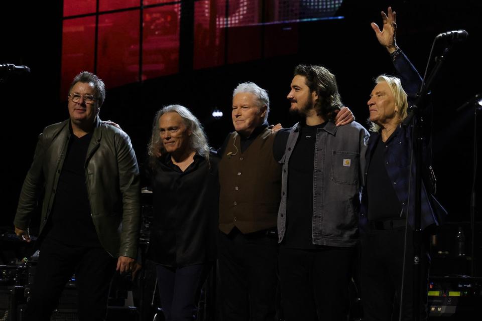 <p>Kevin Mazur/Getty</p> The Eagles