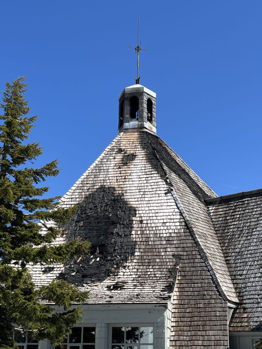 Timberline Lodge reopened on Apr. 21, 2024 after fire damaged the attic just days before. (Courtesy: U.S. Forest Service)