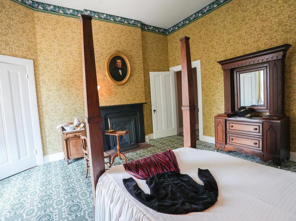 The main bedroom on the second floor in the Francis Costigan House in Madison, Indiana. May 16, 2024