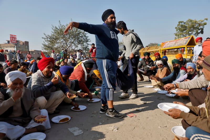 Protest against newly passed farm bills near Delhi