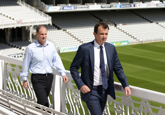 ECB chief executive Tom Harrison, right, has had to make some big decisions