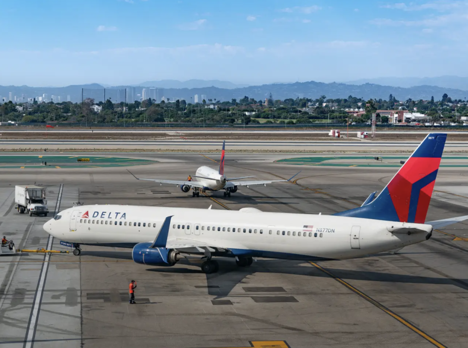 Das ist die Boeing 737-900ER von Delta Airlines – das Flugzeug, das sowohl Brent als auch Kelly fliegen. - Copyright: AaronP/Bauer-Griffin/GC Images