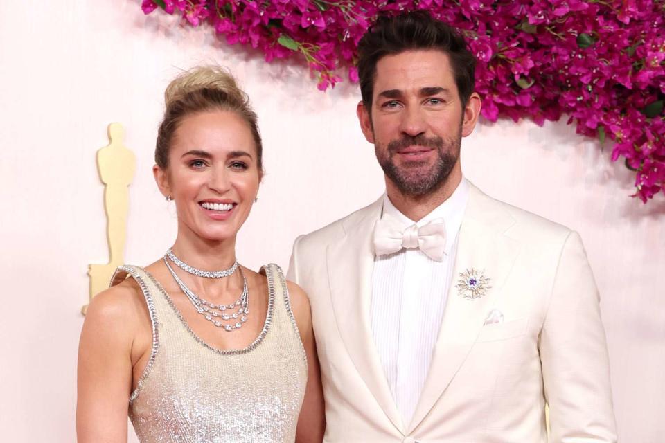 <p>Kevin Mazur/Getty</p> Emily Blunt and John Krasinski.