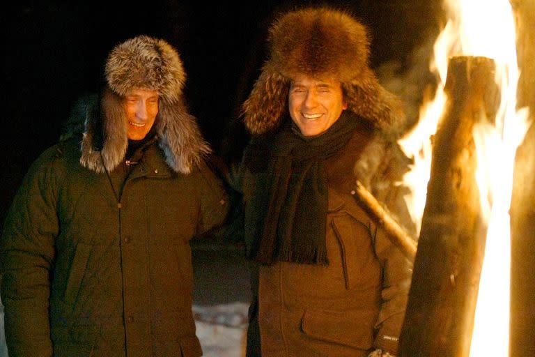 Putin y Berlusconi en la residencia del presidente ruso en Zavidovo, en febrero de 2003