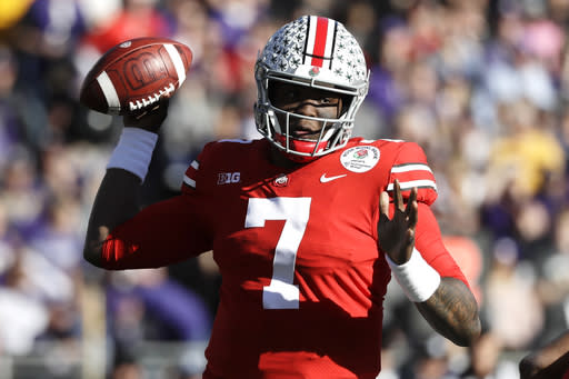 Ohio State’s Dwayne Haskins could be the first quarterback selected in the 2019 NFL draft. (AP Photo/Jae C. Hong)