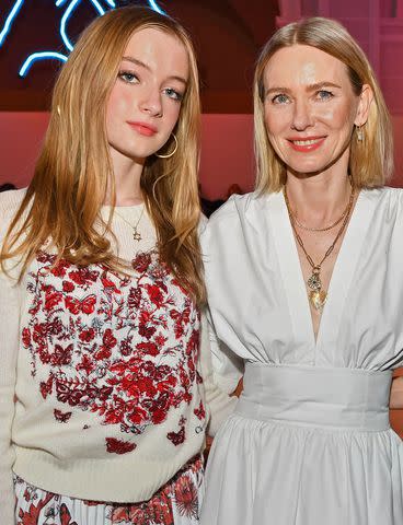 <p>ANDREA RENAULT/AFP via Getty</p> Naomi Watts (left) and Kai Schreiber at the Brooklyn Museum in New York City on April 15