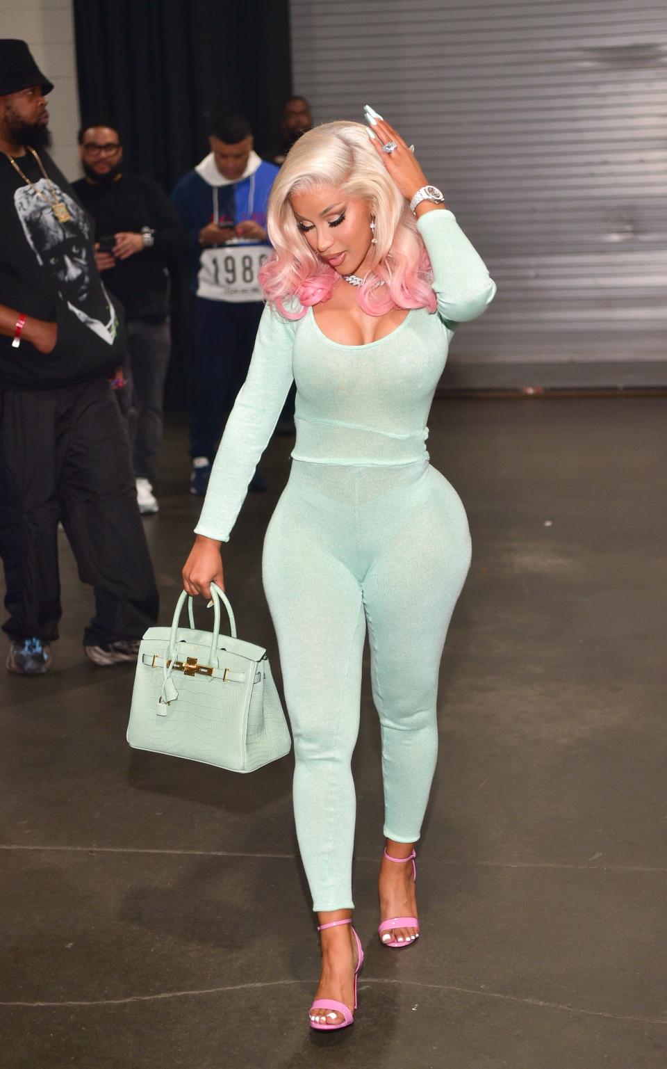 Rapper Cardi B likes to match her Birkin with her outfits.