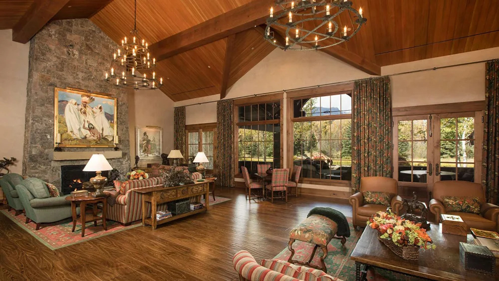 The grand living room with mountain views. - Credit: Zillow