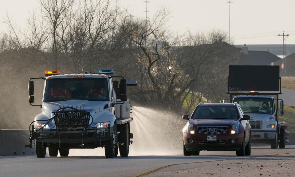 Texas Department of Transportation workers pretreat a bridge on East Parmer Lane on Jan. 12 to prepare for freezing weather. January is typically Austin's coldest month of the year.