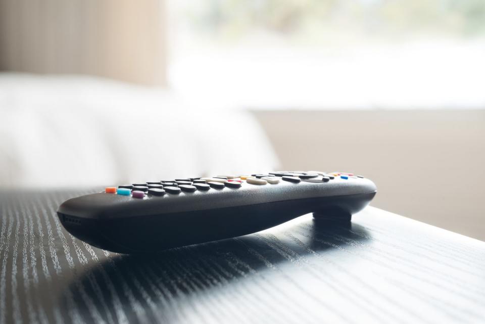 Living Room: Clean and stash remotes