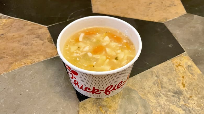 Chicken noodle soup cup