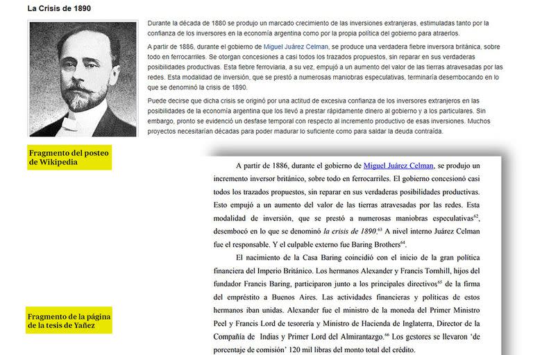 Los fragmentos de Wikipedia incluidos en la tesis.