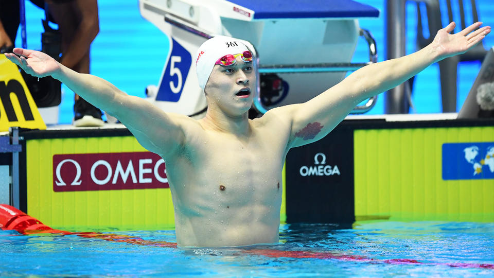 Sun Yang, pictured here at the swimming world championships in 2019.