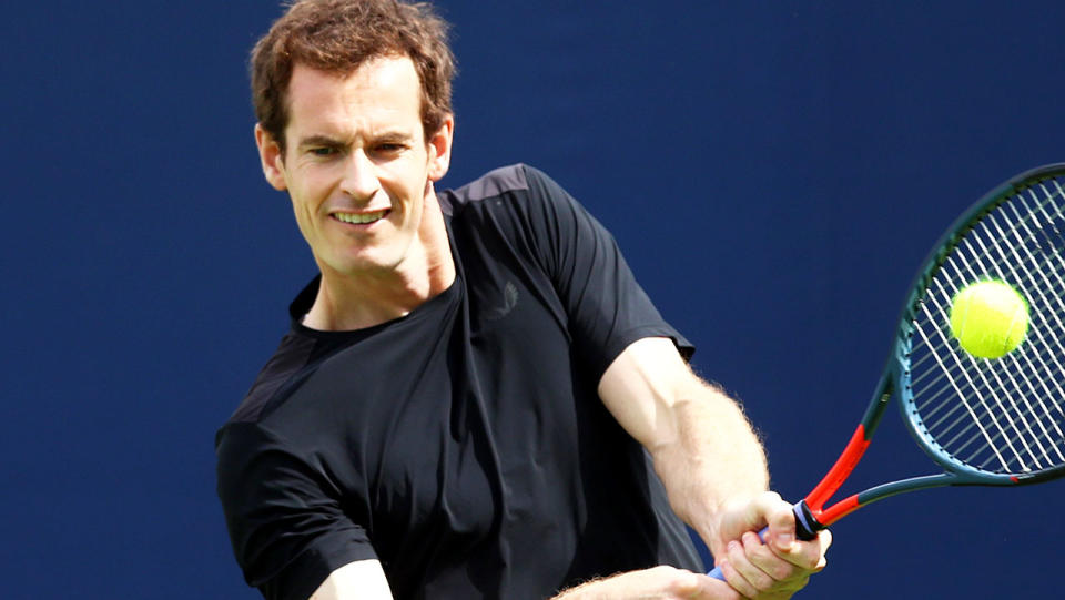 Andy Murray during a practice session prior to the Fever-Tree Championships at Queens Club on June 16, 2019 in London, United Kingdom. (Photo by Chloe Knott - Danehouse/Getty Images)