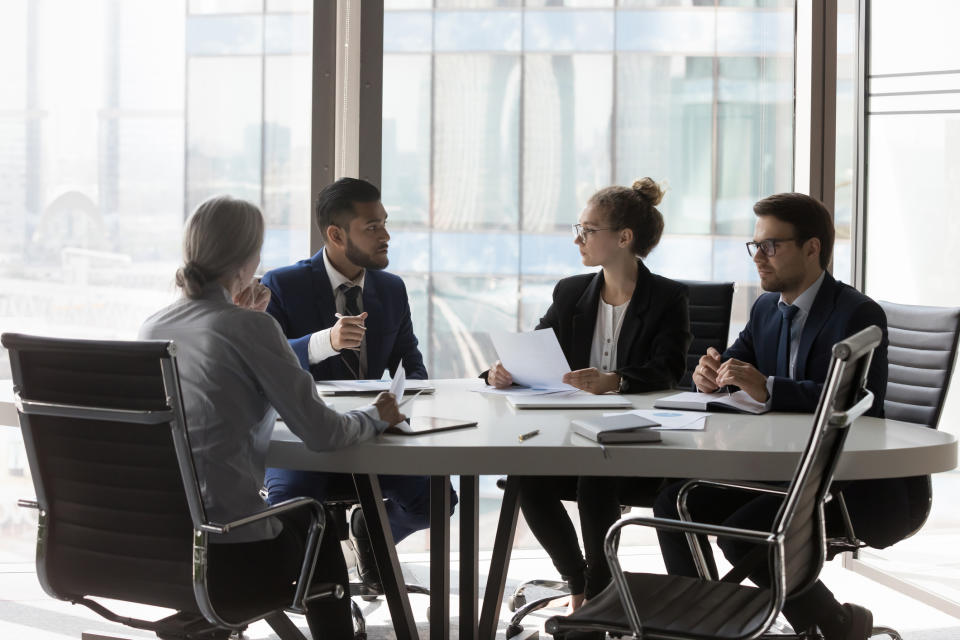 people in a conference room