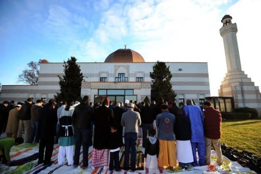Muslim devotees take part in a special morning prayer in Silver Spring, Maryland in 2011. Only 25 percent of mosque leaders in 2011 thought "American society is hostile to Islam," down from more than 50 percent in 2000, according to the US Mosque Survey
