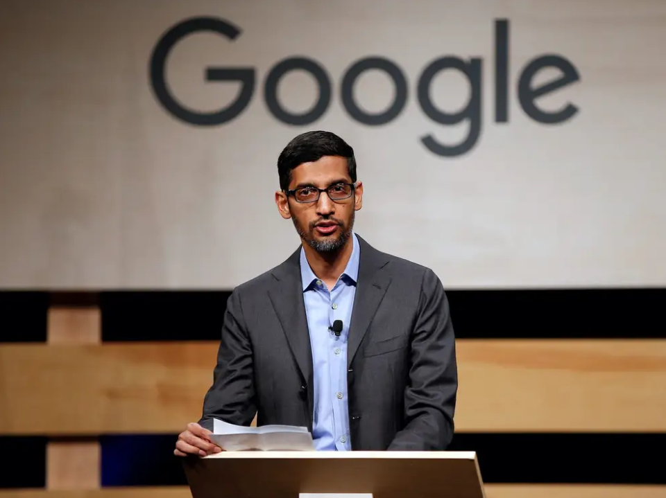 Alphabet-CEO Sundar Pichai hat aktuell wenig Grund zur Freude: Der Google-Mutterkonzern hat deutlich weniger mit Werbung eingenommen als im Quartal zuvor. - Copyright: Brandon Wade/Reuters