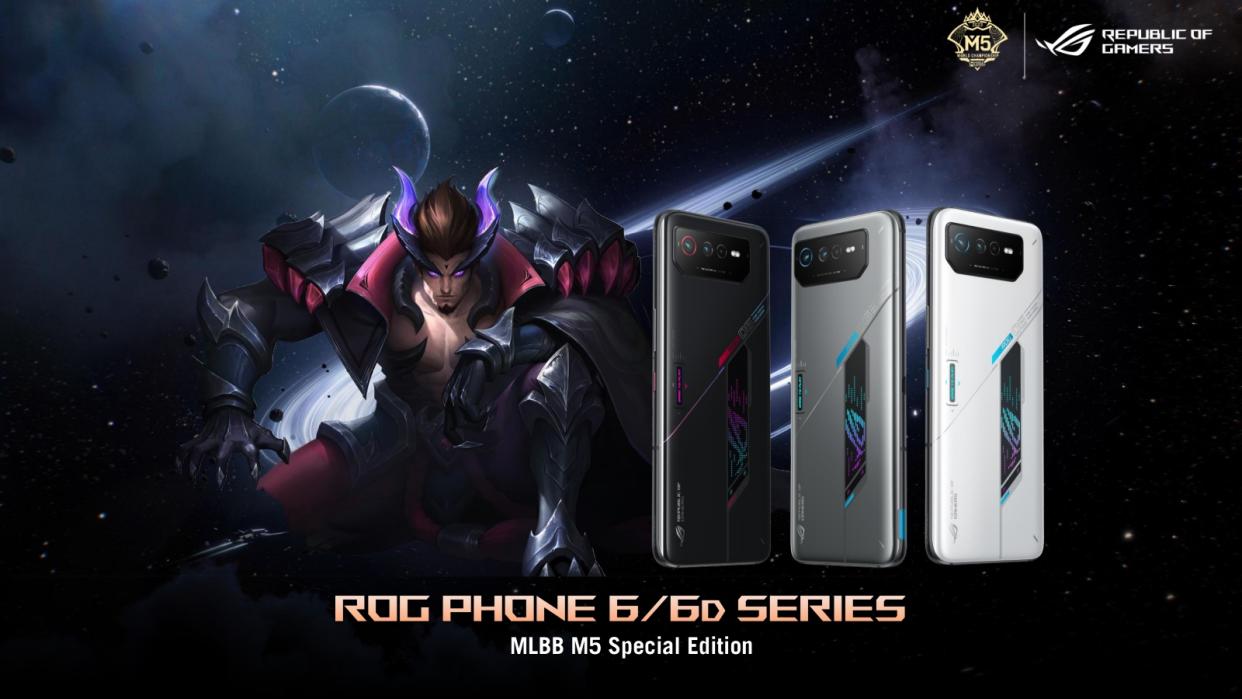MOONTON Games has partnered with ASUS Republic of Gamers to release the special limited-edition Mobile Legends: Bang Bang-themed ROG Phone 6 and 6D featuring the hero Yuzhong. (Photo: ASUS Republic of Gamers)
