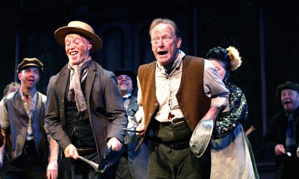 Dennis Waterman as Alfred Dolittle in My Fair Lady at the Theatre Royal Drury Lane, London, in 2002.