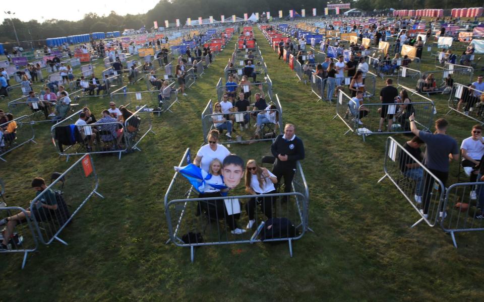 Big outdoor concerts will be back this summer, with or without social distancing - Owen Humphreys/PA