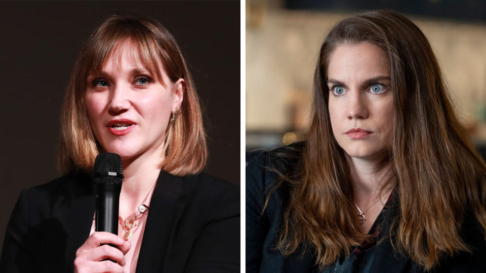 La periodista Jessica Pressler y la actriz Anna Chlumsky