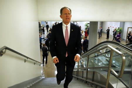 Senator Pat Toomey (R-PA) arrives for the weekly Senate Republican policy luncheon in Washington
