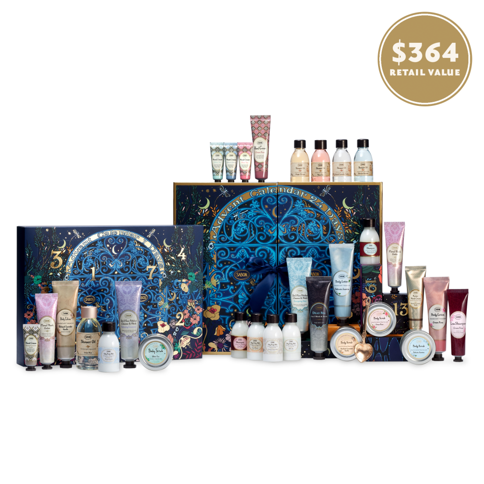 <p><a href="https://go.redirectingat.com?id=74968X1596630&url=https%3A%2F%2Fus.sabon.com%2Fproducts%2F31-day-advent-calendar-2023&sref=https%3A%2F%2Fwww.redbookmag.com%2Flife%2Fcharity%2Fg45563384%2F21-incredibly-cool-advent-calendars-for-the-holiday-season%2F" rel="nofollow noopener" target="_blank" data-ylk="slk:Shop Now;elm:context_link;itc:0;sec:content-canvas" class="link ">Shop Now</a></p><p>31-Day Advent Calendar</p><p>sabon.com</p><p>$135.00</p><span class="copyright">Sabon</span>