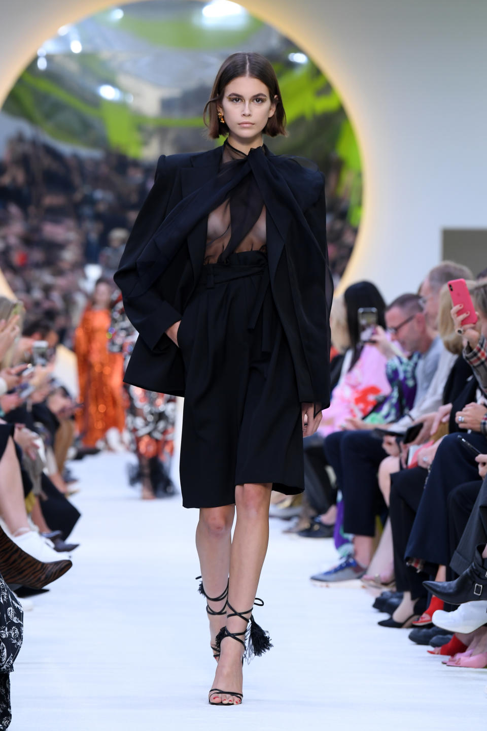 Kaia Gerber walks the runway during the Valentino show of Paris Fashion Week