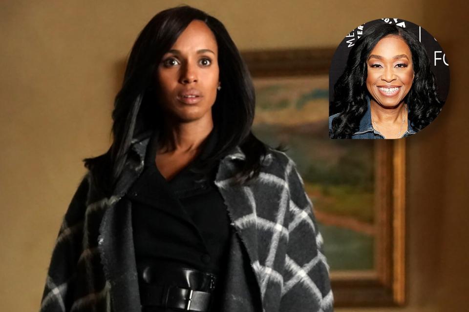 Kerry Washington on 'Scandal' (inset: Shonda Rhimes)