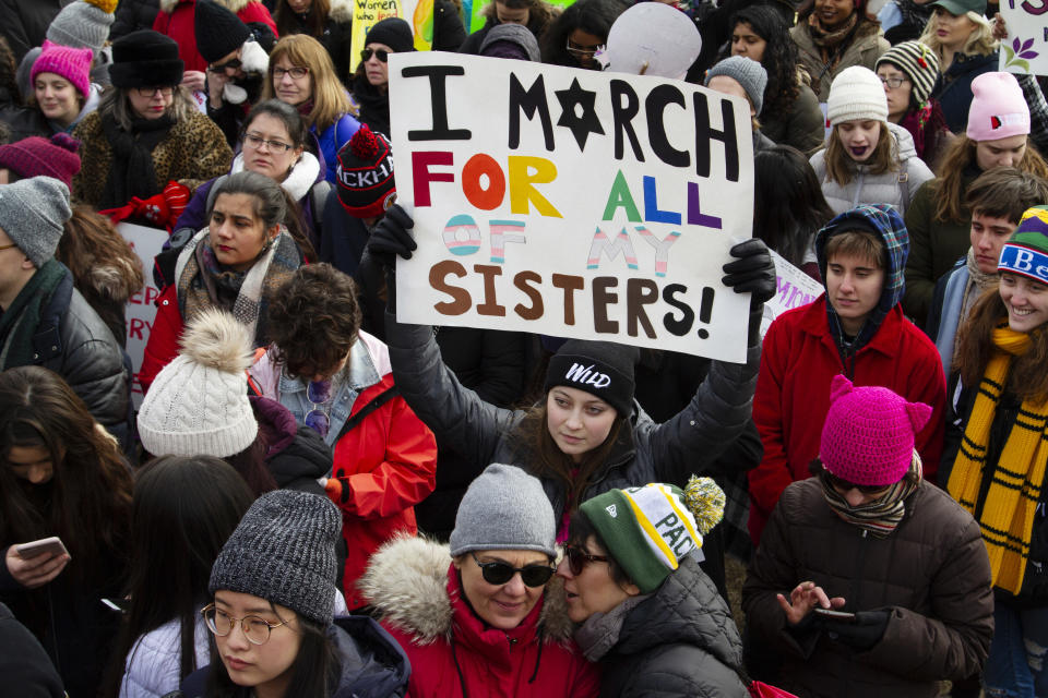 Thousands gather on the Boston Common for the third year in a row to protest for equal rights for women on Jan. 19, 2019. (Photo: Allison Dinner/ZUMA Wire)