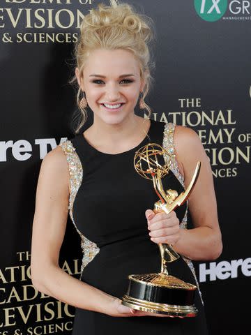 <p>Gregg DeGuire/WireImage</p> Hunter King poses in the press room at the 41st Annual Daytime Emmy Awards on June 22, 2014 in Beverly Hills, California.