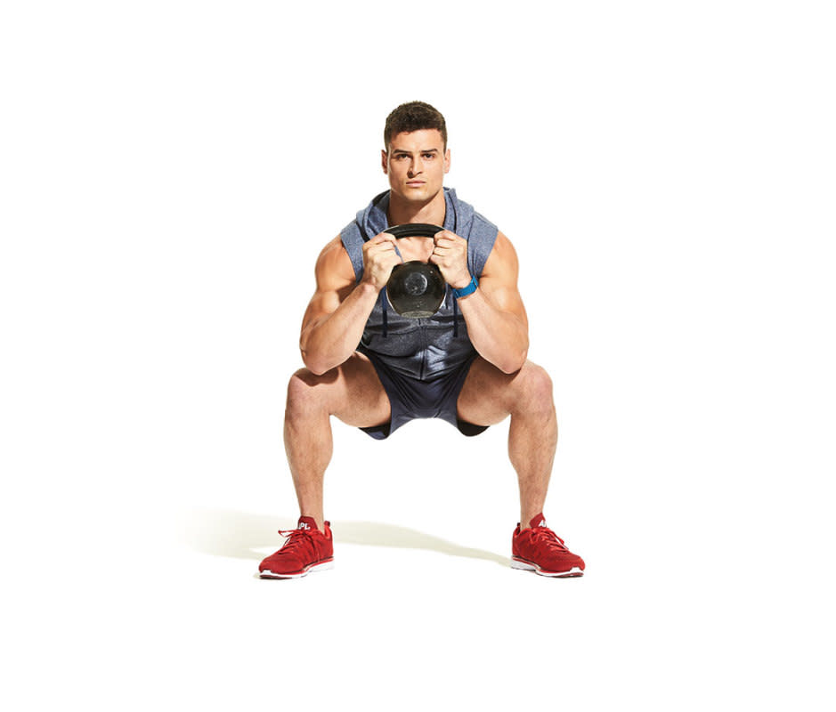 Kettlebell goblet squat <p>James Michelfelder</p>