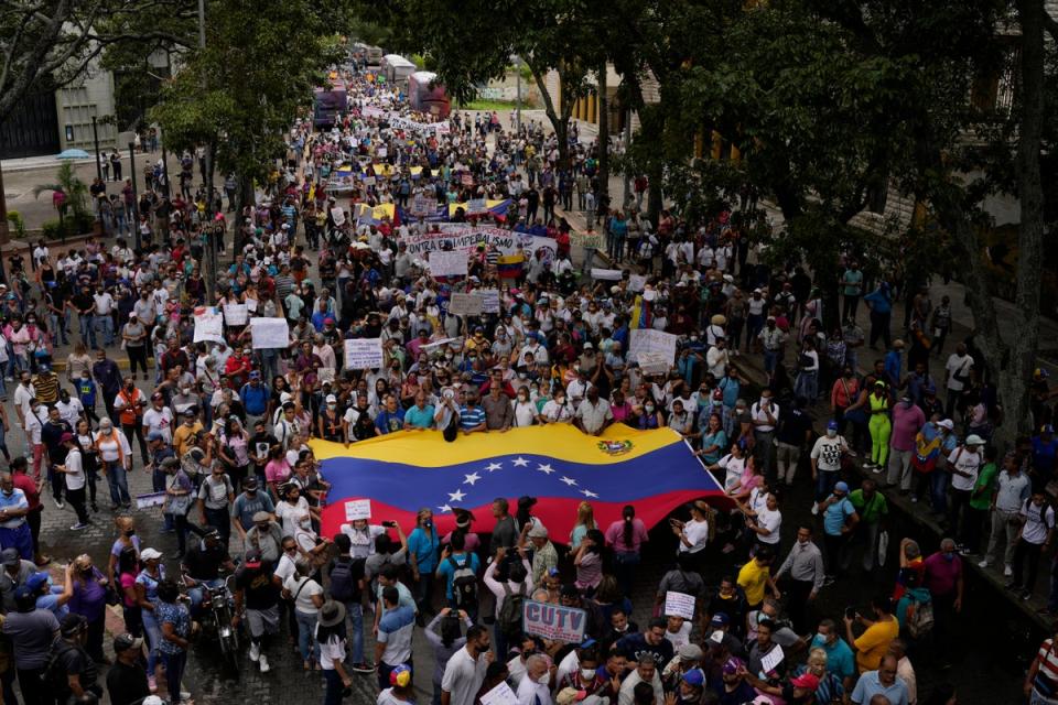 VENEZUELA-MAESTROS PROTESTA (AP)