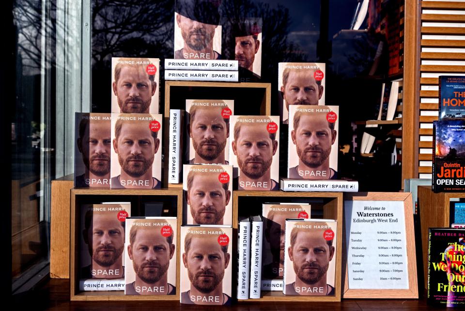 Copies of Prince Harry's book 