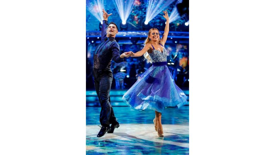 Aljaz Skorjanec dancing a Viennese Waltz with Tasha Ghouri