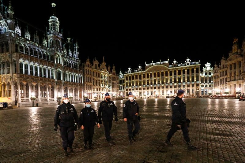 FILE PHOTO: Outbreak of the coronavirus disease (COVID-19) in Brussels