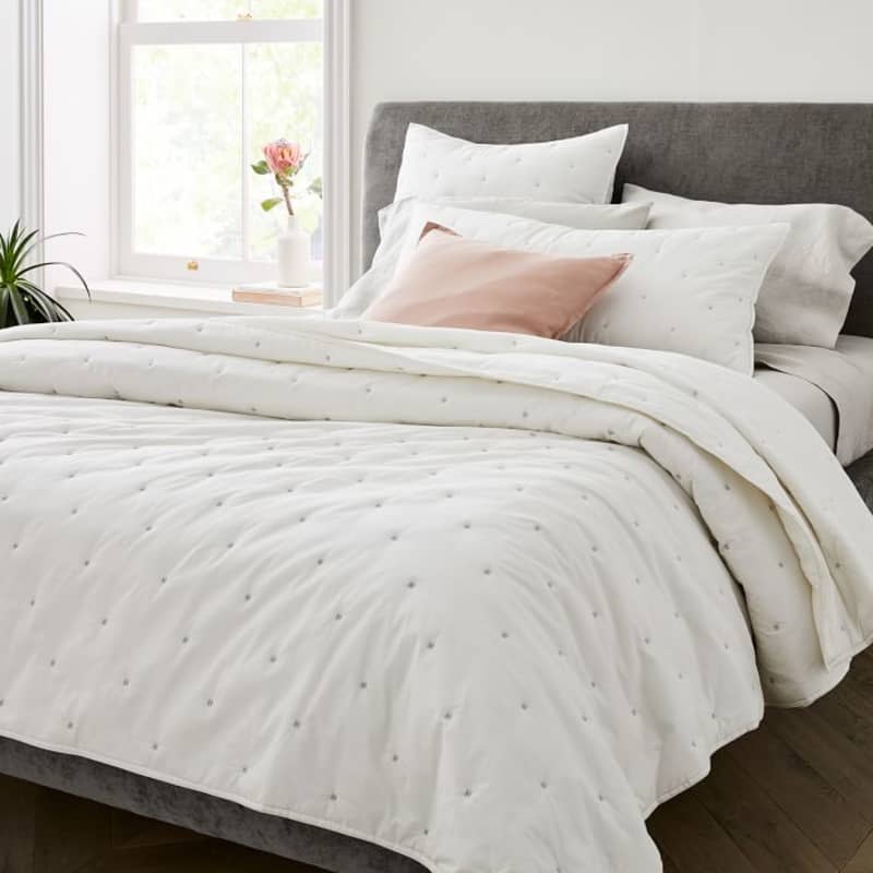 Washed Cotton Percale Quilt & Sham Set, Full/Queen