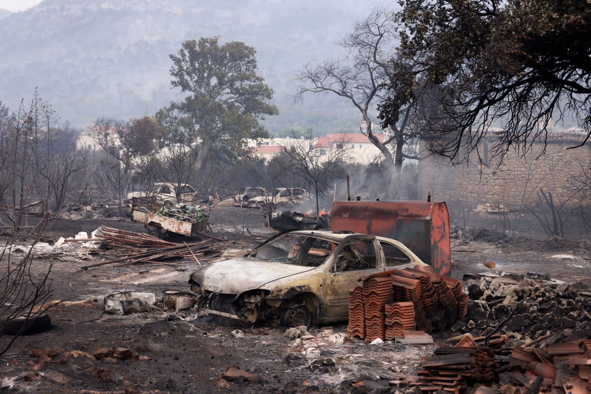 A view of damage done by wildfire, in Grebastica, Croatia (REUTERS)