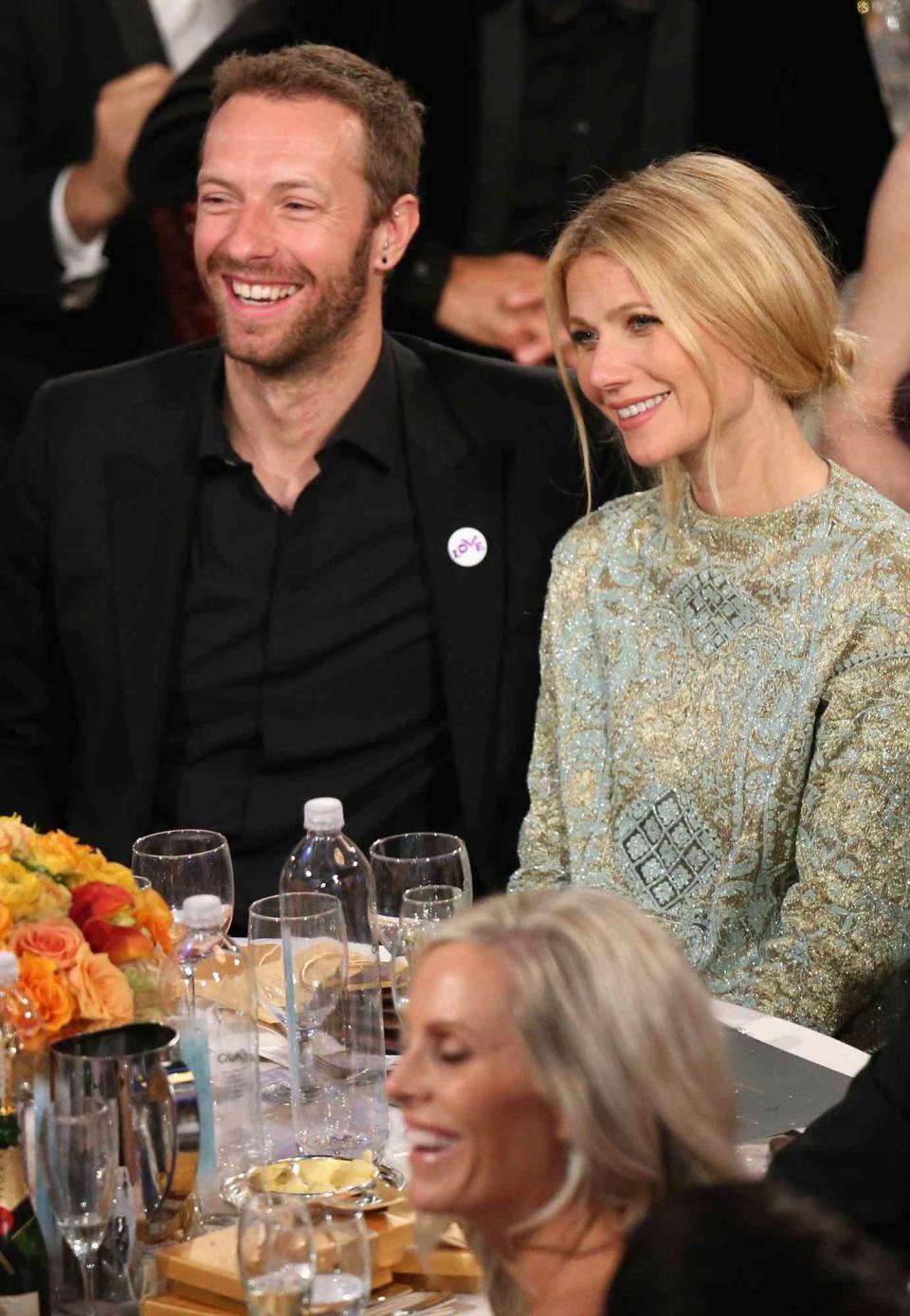 Chris Martin and actress Gwyneth Paltrow at the 71st Annual Golden Globe Awards held at the Beverly Hilton Hotel on January 12, 2014 -- (Photo by Christopher Polk/NBC/NBCU Photo Bank/NBC) NBC's u002271st Annual Golden Globe