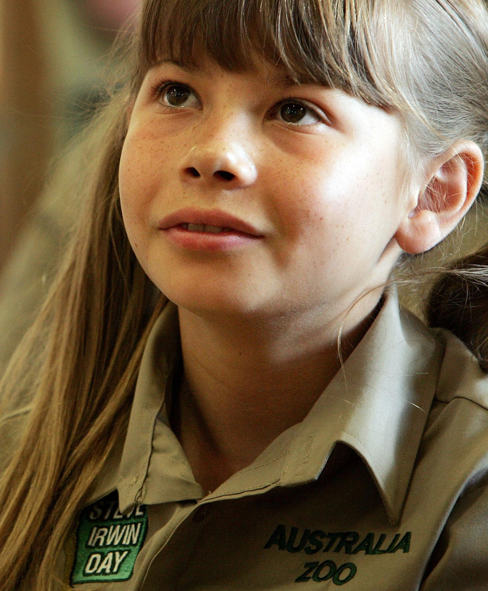 Bindi Irwin attends the official launch of the Australian Wildlife Hospital at Australia Zoo on November 15, 2008 on the Sunshine Coast, Australia. The opening ceremony timed to coincide with the second annual Steve Irwin Day celebration realised Steve Irwin's dream to establish the world's largest wildlife hospital to honour his mother Lyn Irwin who had been a pioneer in wildlife care in Queesnalnd, Australia. The new hospital is also a living memorial to Steve Irwin.  (Photo by Lisa Maree Williams/Getty Images)