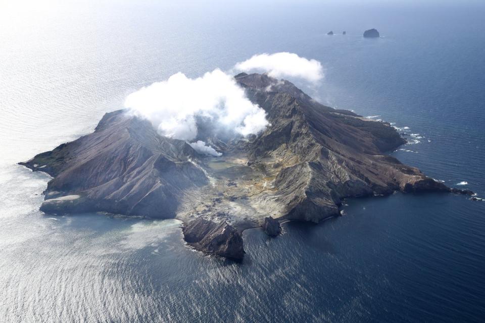 White Island is pictured on 8 December 2020 off the coast of Whakatane (Getty Images)