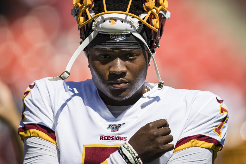 Jay Gruden is hesitant to hand the keys over to Dwayne Haskins even though Case Keenum is clearly not the path to victory. (Getty)