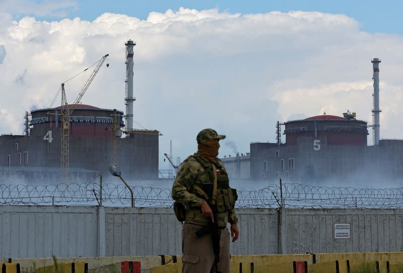 FILE PHOTO: Zaporizhzhia Nuclear Power Plant near Enerhodar