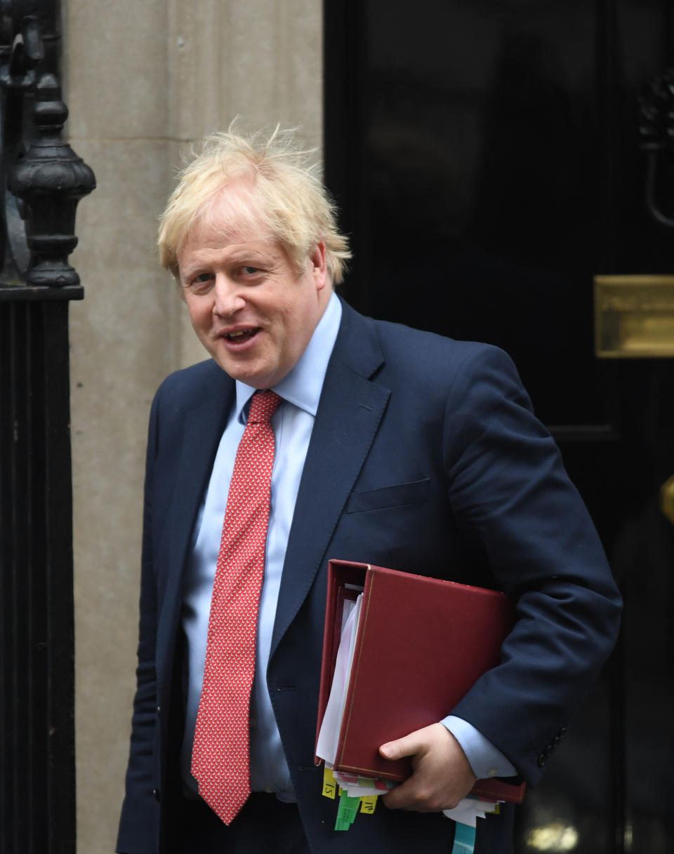 Prime Minister Boris Johnson leaves 10 Downing Street, London, for the House of Commons for Prime Minister's Questions.