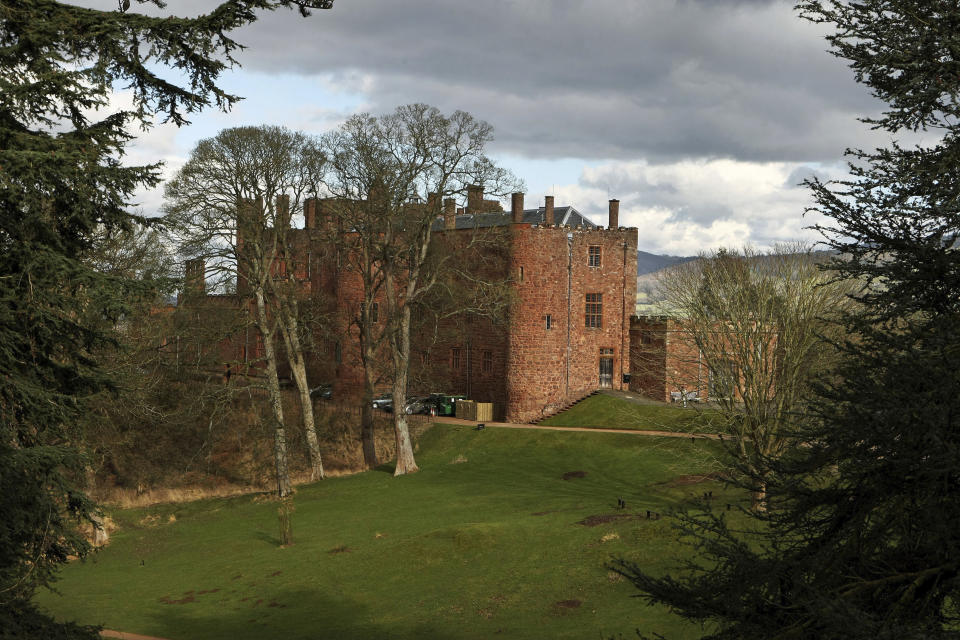 FILE - This March 4, 2009 file photo shows Powis Castle in Welshpool, Wales, which is cared for by the National Trust. Britain’s National Trust which looks after hundreds of the country’s well-loved historic sites, published a report Tuesday Sept. 22, 2020, said 93 of its sites have connections with aspects of the global slave trade or Britain’s colonial history. Powis Castle has been named on the list. (David Jones/PA via AP, File)