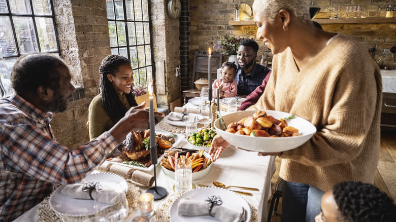 Indoor dinner party