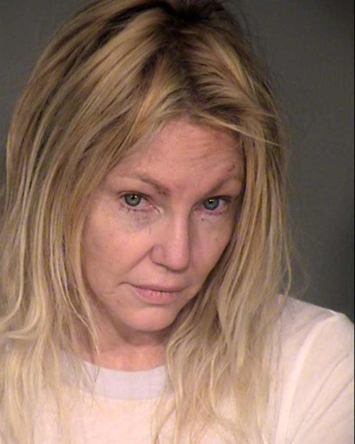 Heather Locklear’s booking photo after her arrest on charges of suspicion of domestic battery and assaulting a police officer on Feb. 25, 2018. (Photo: Ventura County Sheriffs Office via Getty Images)
