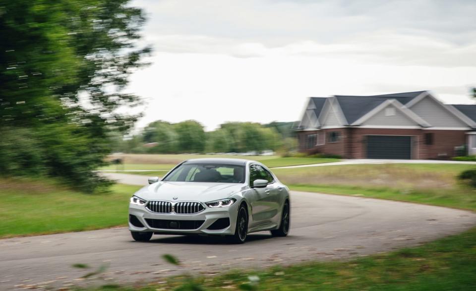 <p>The mechanicals of the 8-series Gran Coupe mirror those of the two-door 8, including a 335-hp turbo 3.0-liter inline-six in the 840i and a 523-hp twin-turbo 4.4-liter V-8 in the M850i.</p>