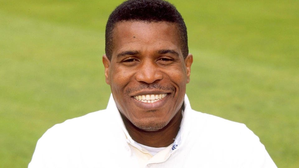 Joey Benjamin, pictured here posing for a portrait at Surrey Cricket Club.